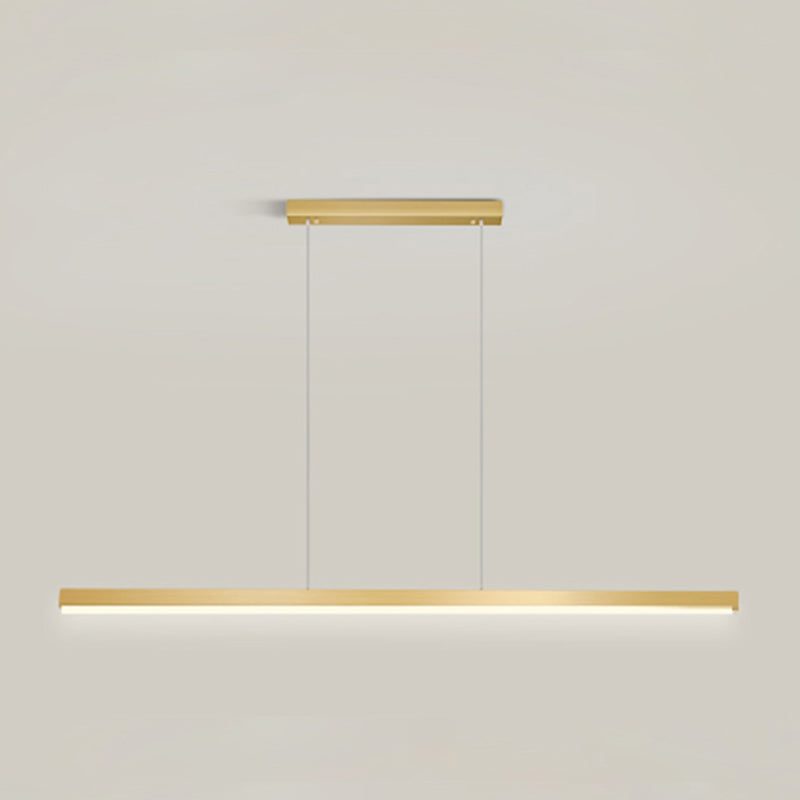 Linear Island Pendant LED Gold Modern Ceiling Pendant Light for Dining Room