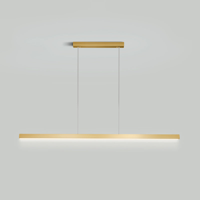 Linear Island Pendant LED Gold Modern Ceiling Pendant Light for Dining Room
