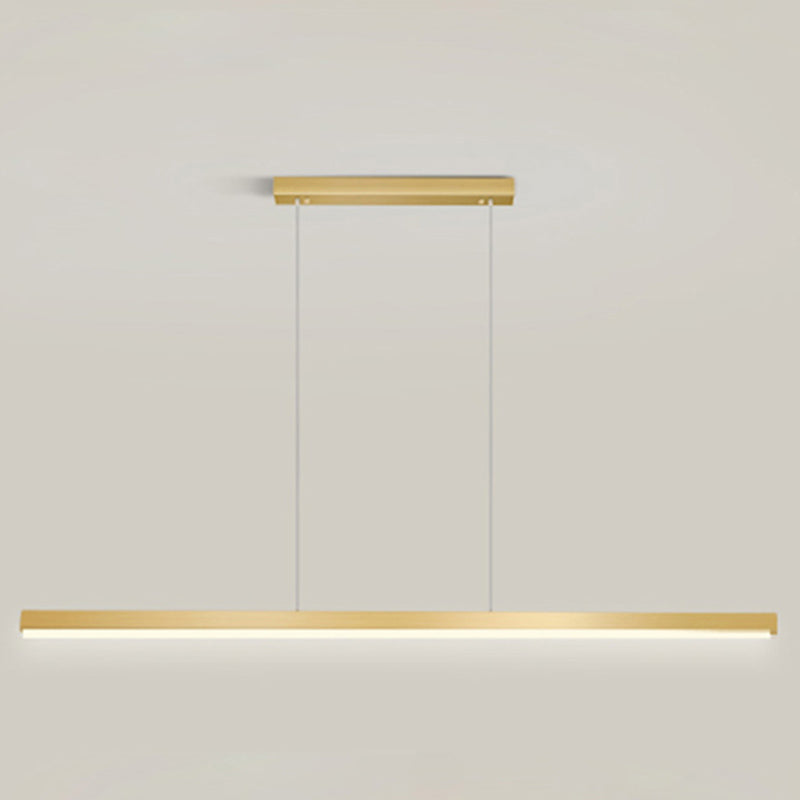 Linear Island Pendant LED Gold Modern Ceiling Pendant Light for Dining Room
