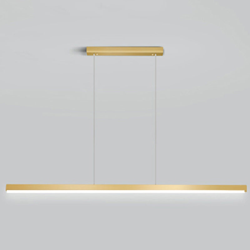 Linear Island Pendant LED Gold Modern Ceiling Pendant Light for Dining Room