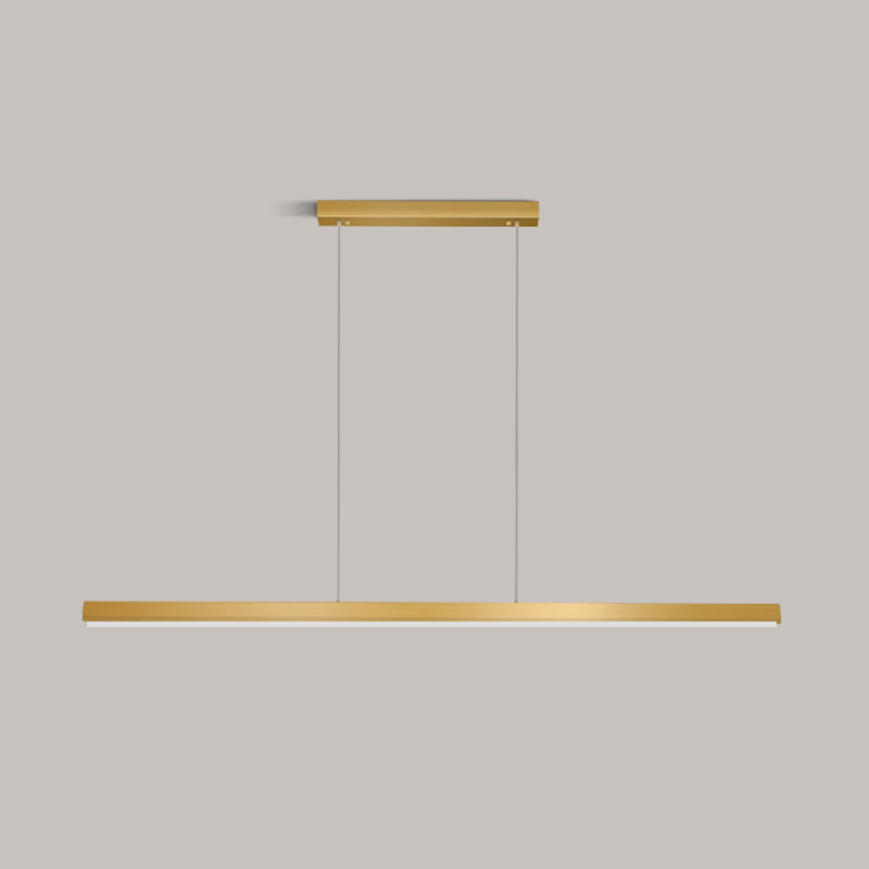Linear Island Pendant LED Gold Modern Ceiling Pendant Light for Dining Room