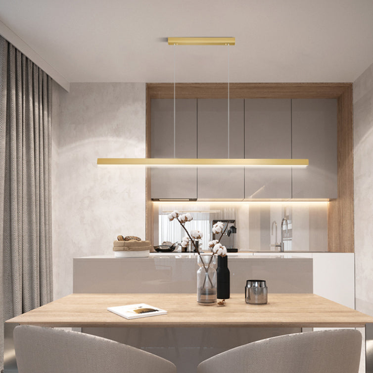 Linear Isola Pendant Gold Gold Modern Benice a sospensione Luce per sala da pranzo