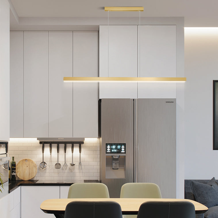 Linear Isola Pendant Gold Gold Modern Benice a sospensione Luce per sala da pranzo