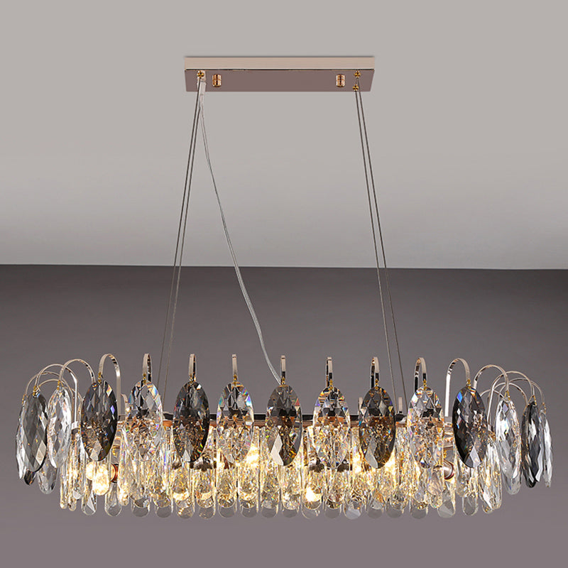 Modern Pendant Chandelier Linear Island Lighting Pendant Light in Grey