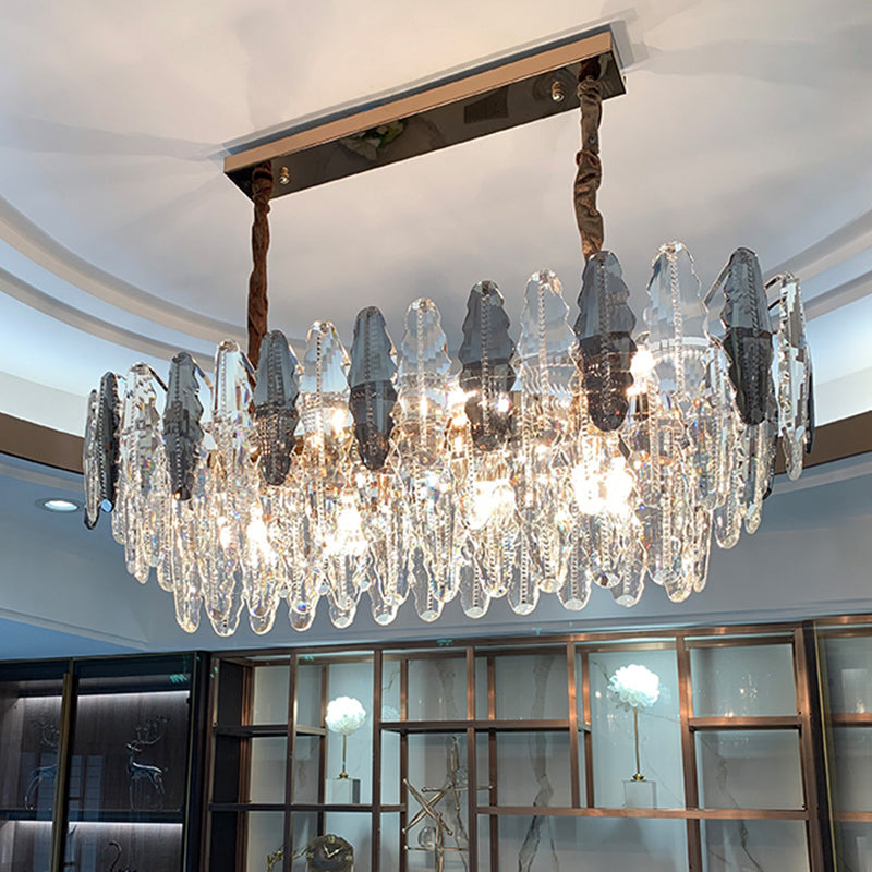 Linear Isola Lucizia a ciondolo Linea Linea Lighting Hanging Island Lights in grigio