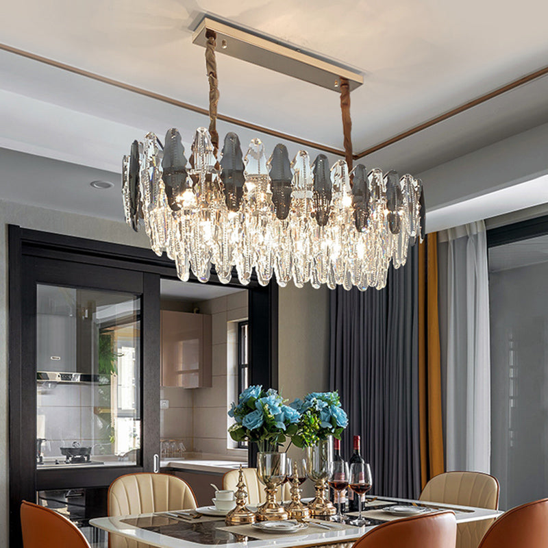 Linear Isola Lucizia a ciondolo Linea Linea Lighting Hanging Island Lights in grigio