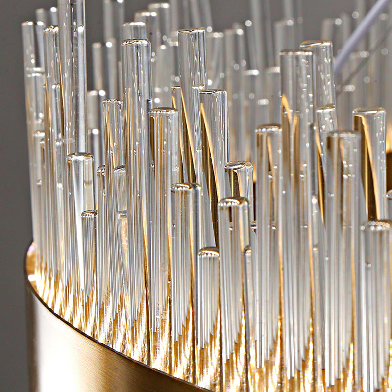 Pendants contemporains pour l'îlot de cuisine Éclairage pendentif linéaire en or