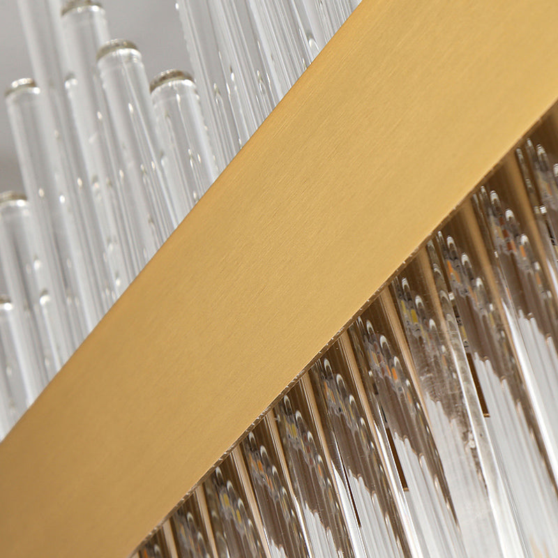 Pendants contemporains pour l'îlot de cuisine Éclairage pendentif linéaire en or