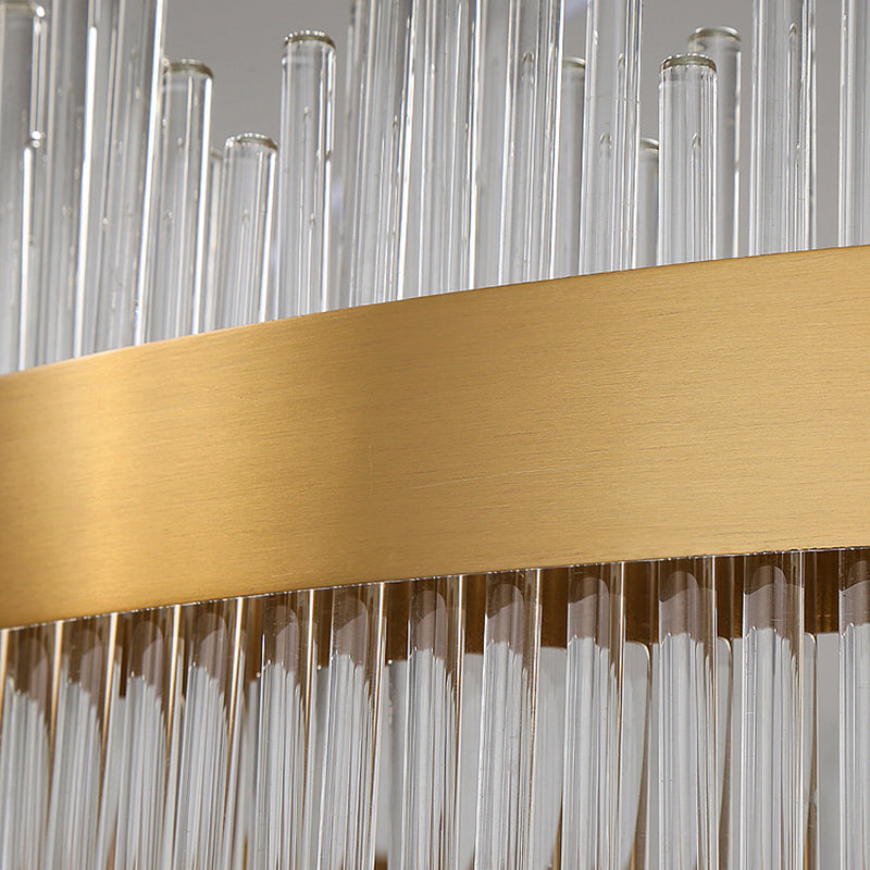 Pendants contemporains pour l'îlot de cuisine Éclairage pendentif linéaire en or