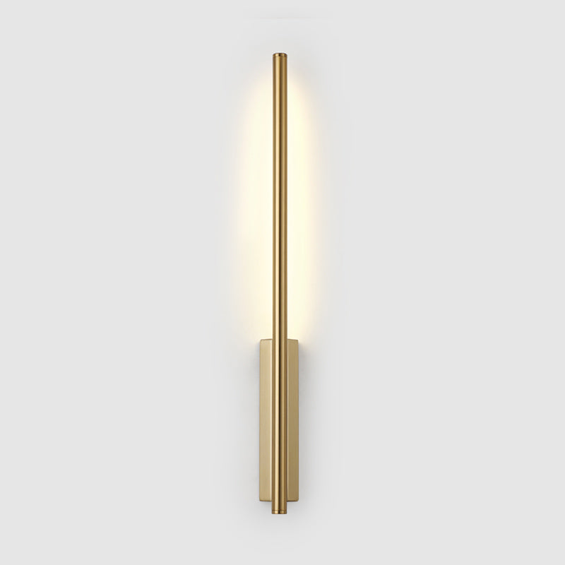 Sconce da parete lineare a 1 luce moderna illuminazione da parete in stile semplice in oro e cromo nero e ottone