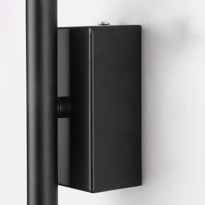 1-Light Linear Wall Sconce Modern Simple Style Metal Wall Lighting in Black and Gold