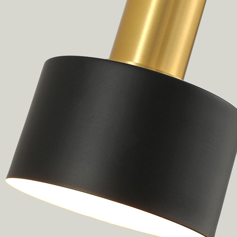 Lampe à suspension en fer électroplate dans le pendentif simple cylindroid moderne de style luxueux