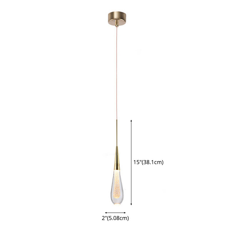 Lampe suspendue à LED en or dans le pendentif en pharmacie de style artistique moderne pour les espaces intérieurs