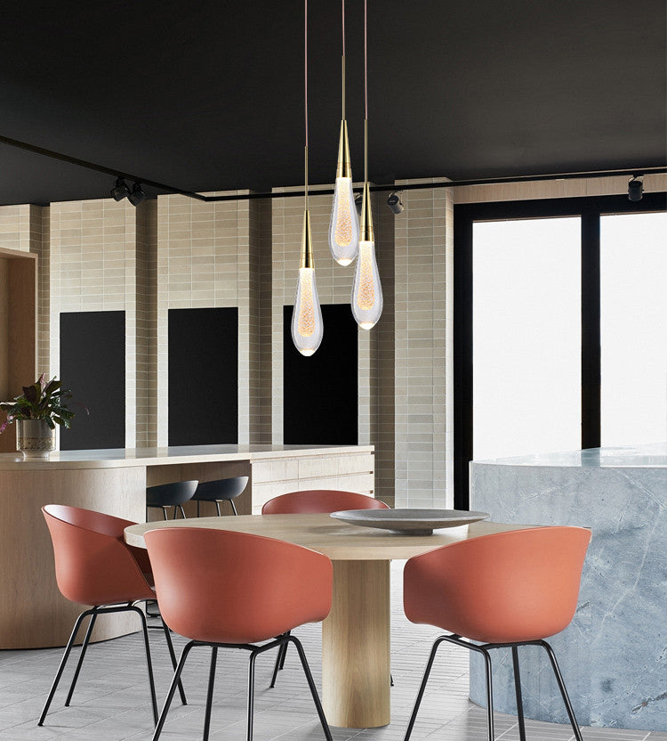 Lampe suspendue à LED en or dans le pendentif en pharmacie de style artistique moderne pour les espaces intérieurs