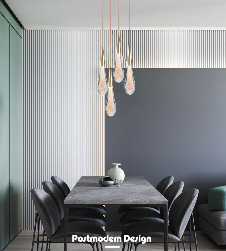 Lampe suspendue à LED en or dans le pendentif en pharmacie de style artistique moderne pour les espaces intérieurs