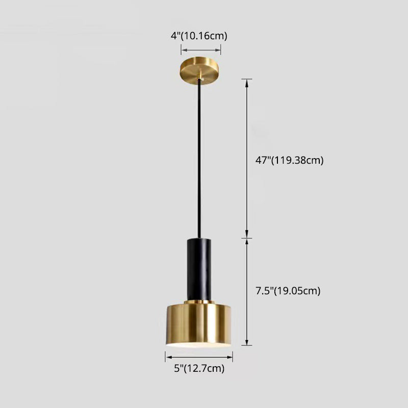 Modern Luxury Single Pendant Light Electroplate Iron Hanging Lamp for Dining Room