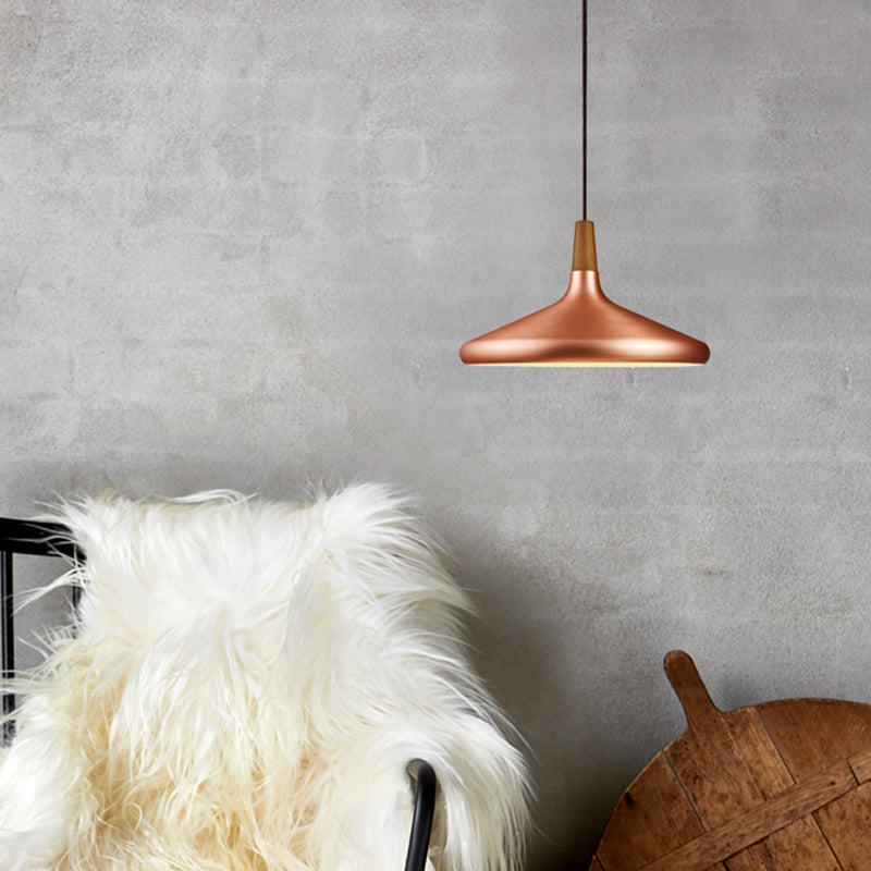 Pendre de plafond à 1 lumière contemporain lampe suspendue en métal clair pour salle à manger