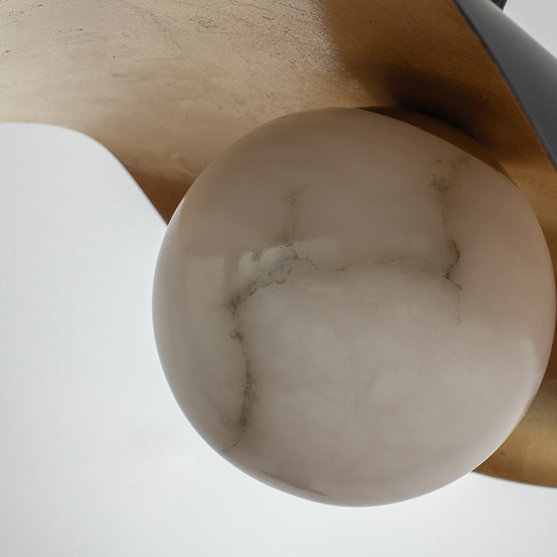 Contemporary Pendant Light 1-Light Hanging Ceiling Light Black for Bedroom