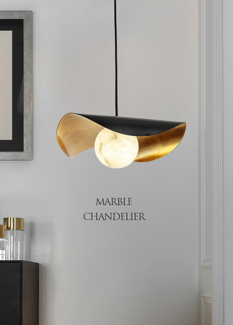 Contemporary Pendant Light 1-Light Hanging Ceiling Light Black for Bedroom