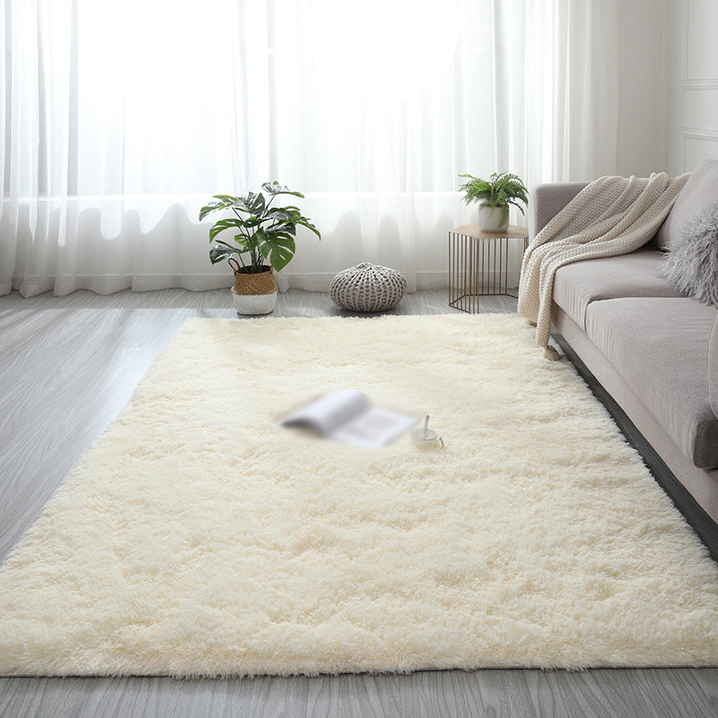 Minimalist Carpet Tie Dye Print Modern Polyester Carpet Non-Slip Backing Shag Rug for Living Room