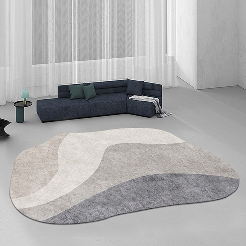 Alfombra de alfombra abstracta gris alfombra de área sin división de alfombra de interior casual para habitación interior