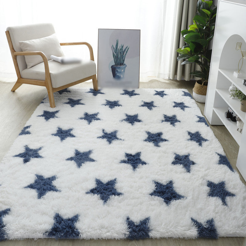 Tendy Area Tapis Creative Dimond Shile Polyester Polyester Anti-Slip Backing Shag Carpet For Home Decor