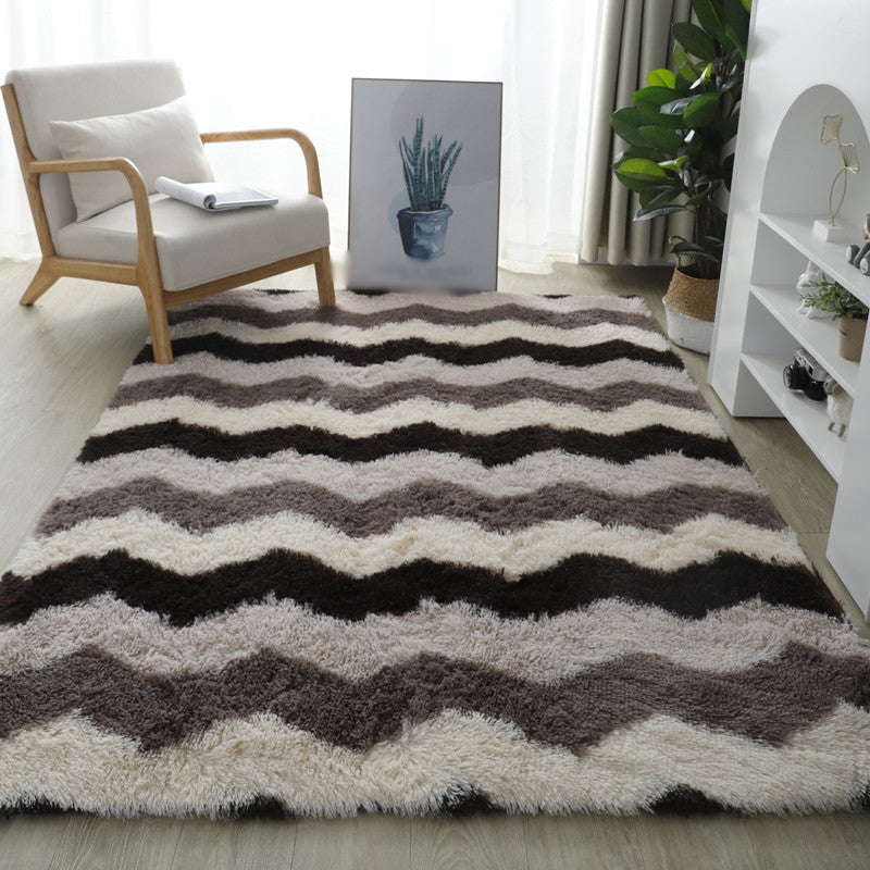 Tendy Area Tapis Creative Dimond Shile Polyester Polyester Anti-Slip Backing Shag Carpet For Home Decor