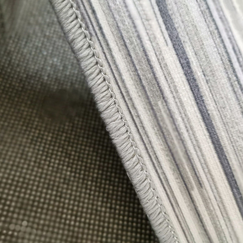 Brown Modern Area Carpet Stripe Pattern Polyester Area Rug Non-Slip Backing Rug for Living Room