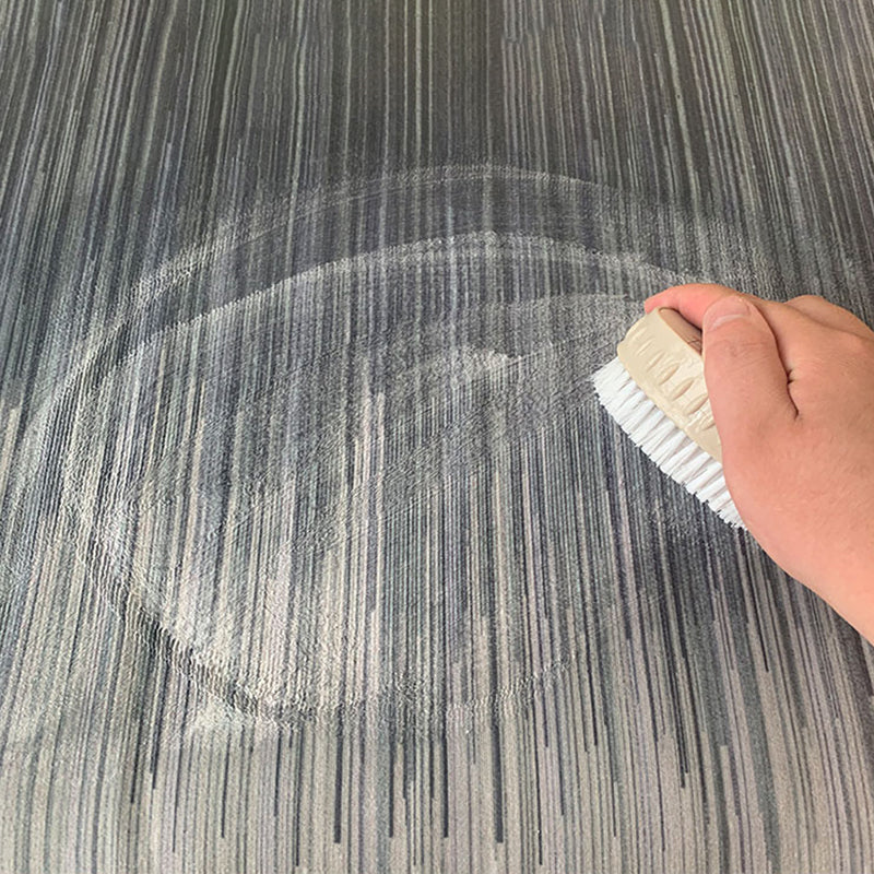 Brown Modern Area Carpet Stripe Pattern Polyester Area Rug Non-Slip Backing Rug for Living Room