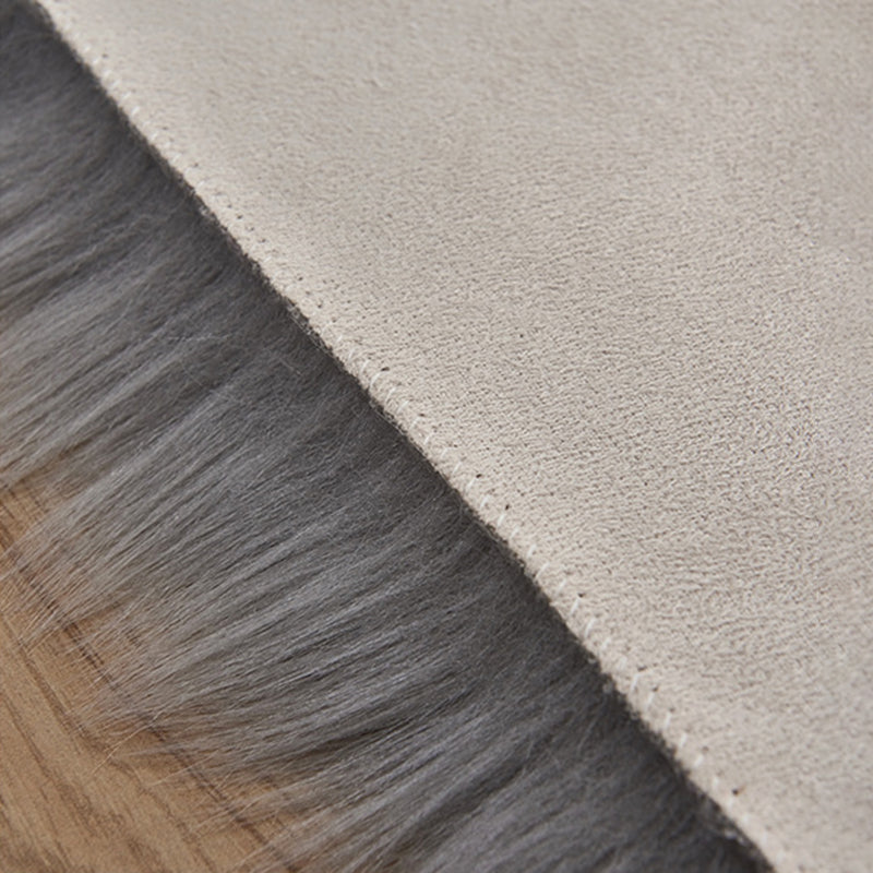 Ausgefallener weißer Teppich aus Plüsch-Polyester, einfarbig, pflegeleichter Teppich für die Inneneinrichtung