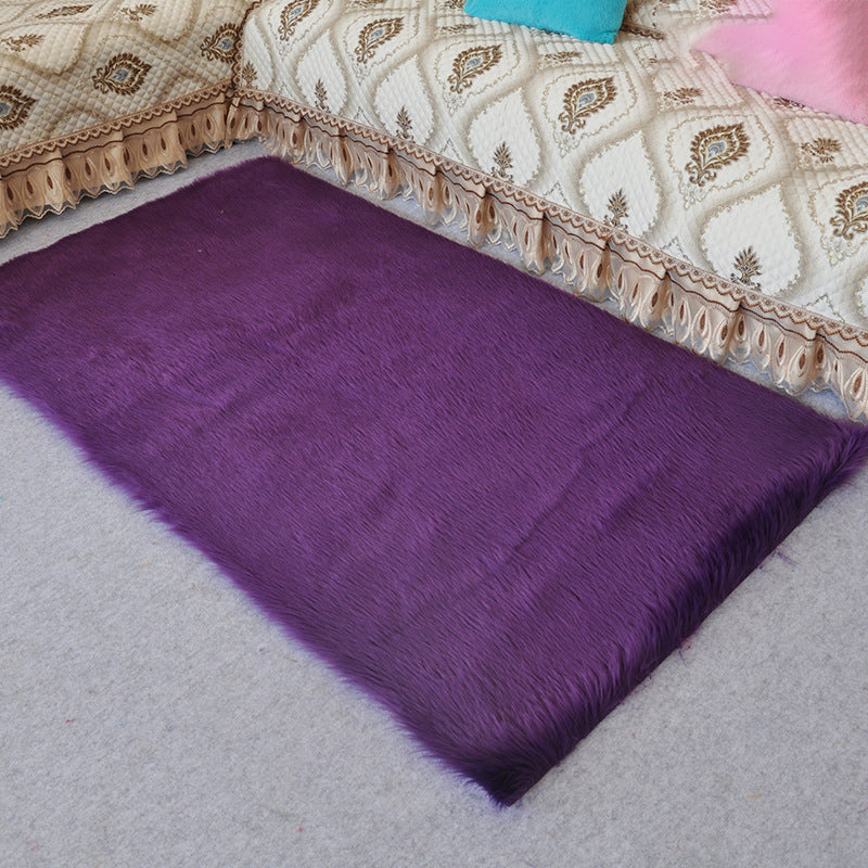 Modern Plain Shag Rug Polyester Area Carpet Stain Resistant Indoor Rug for Living Room