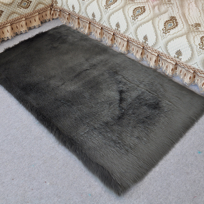 Modern Plain Shag Rug Polyester Area Carpet Stain Resistant Indoor Rug for Living Room