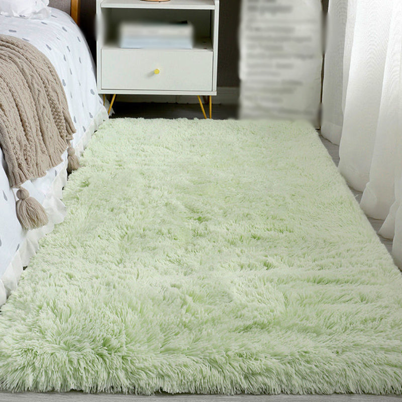 Minimalistischer Rugwaschableer Teppich -Polyester -Teppichfleckfärbung widerstandsvoller Schagteppich für Bett