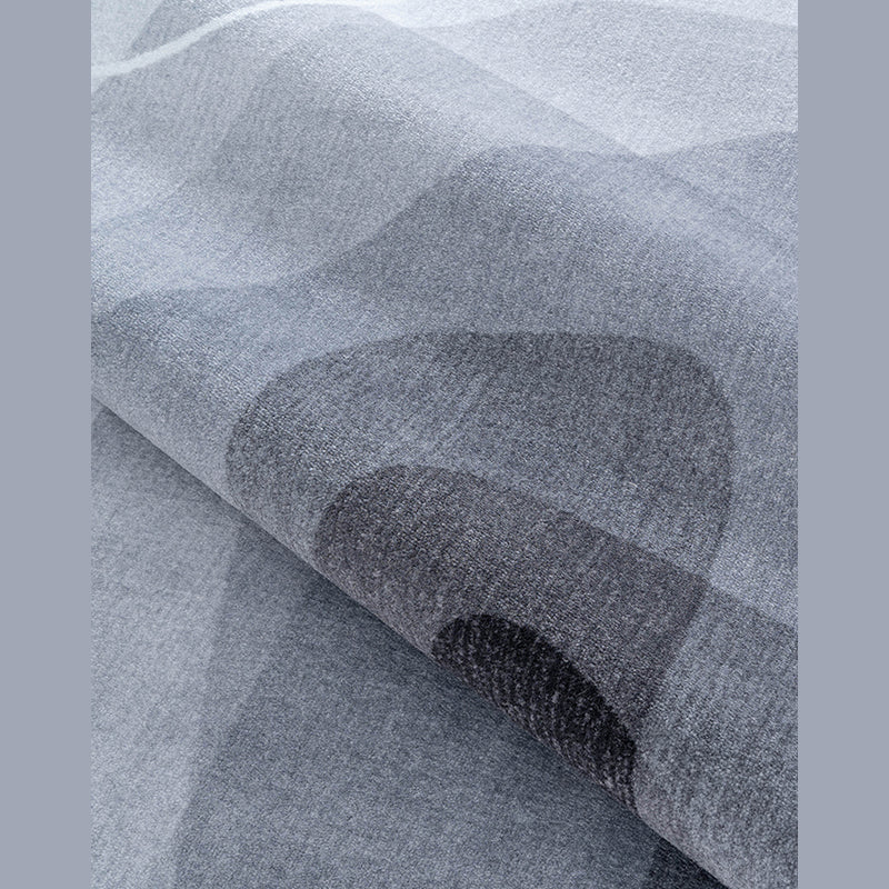 Blue Living Room Carpet Casual Abstract Indoor Carpet Polyester Anti-Split Rug