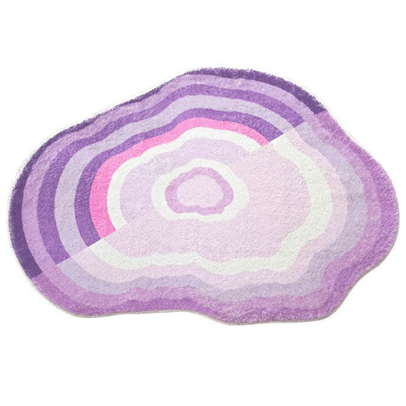 Lovely Novelty Shape Rug Modern Cloud Print Rug Polyester Washable Non-Slip Carpet for Home Decor