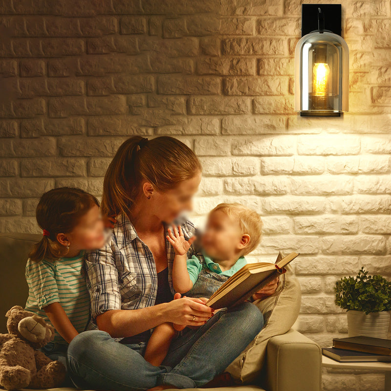 Glass Shaded Wall Sconce Lighting Simplicity Style Wall Mount Lighting for Bedroom