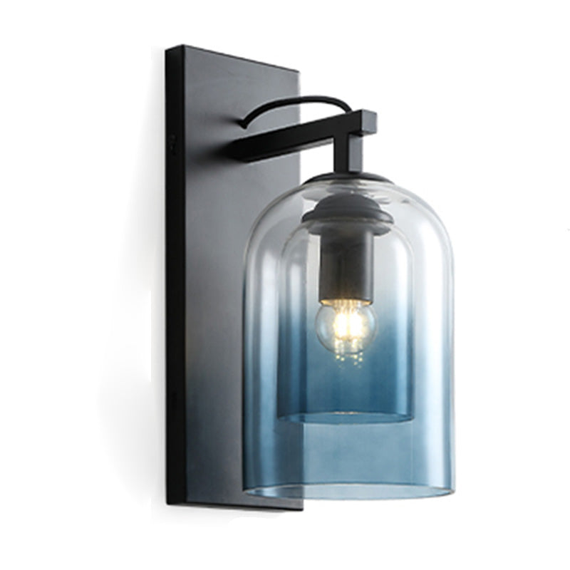 Glass Shaded Wall Sconce Lighting Simplicity Style Wall Mount Lighting for Bedroom