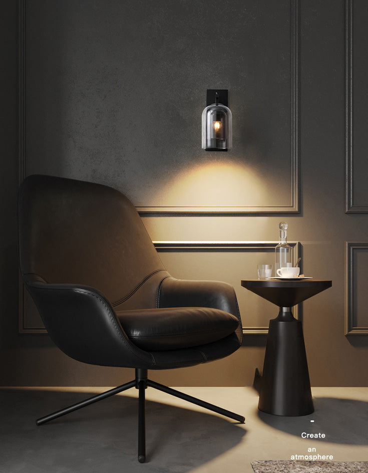 Glass Shaded Wall Sconce Lighting Simplicity Style Wall Mount Lighting for Bedroom