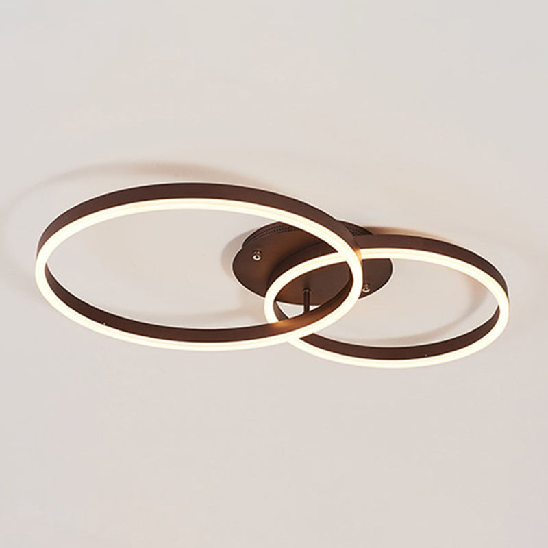 Nordic Slender Circle Flush Mount Ceiling Light Fixtures for Living Room Bedroom