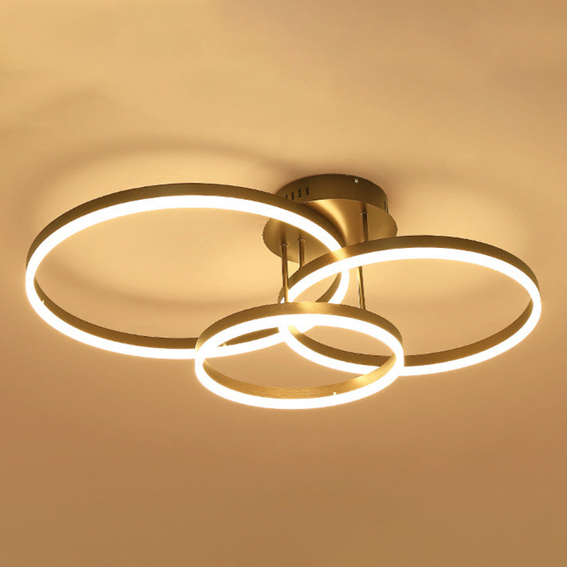 Nordic Slender Circle Flush Mount Ceiling Light Fixtures for Living Room Bedroom