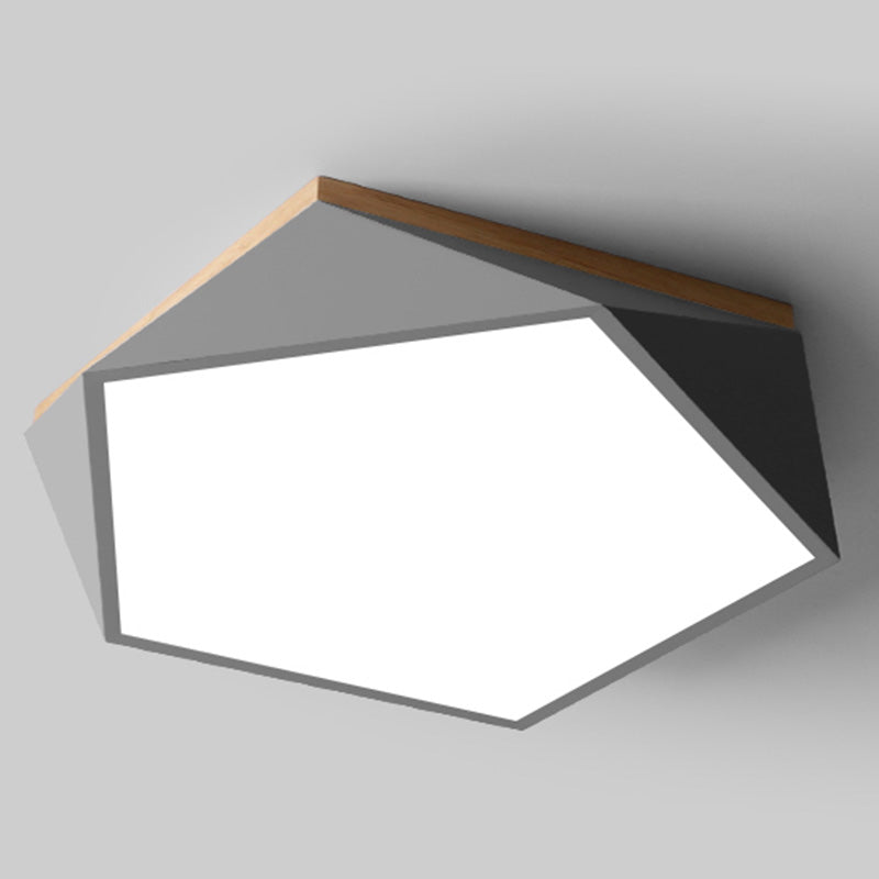 Lampe LED moderne Macaron encastré Pentagone pour salon chambre à coucher