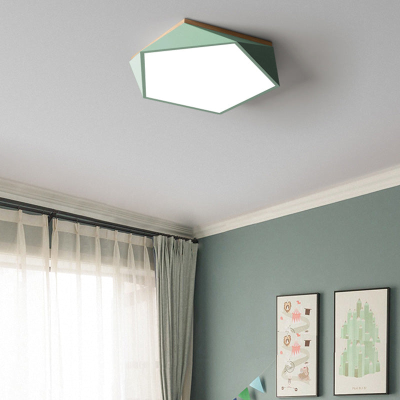 Lampe LED moderne Macaron encastré Pentagone pour salon chambre à coucher