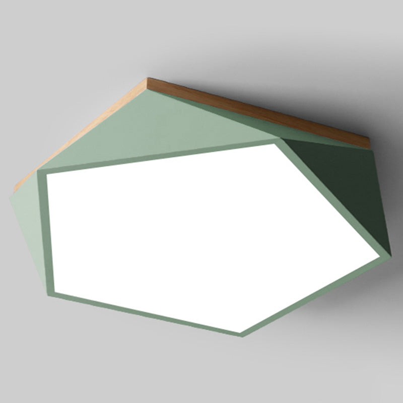 Lampe LED moderne Macaron encastré Pentagone pour salon chambre à coucher