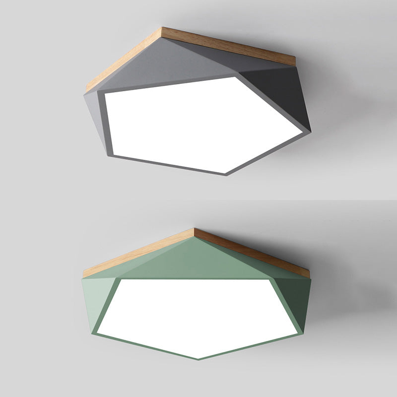 Lampe LED moderne Macaron encastré Pentagone pour salon chambre à coucher