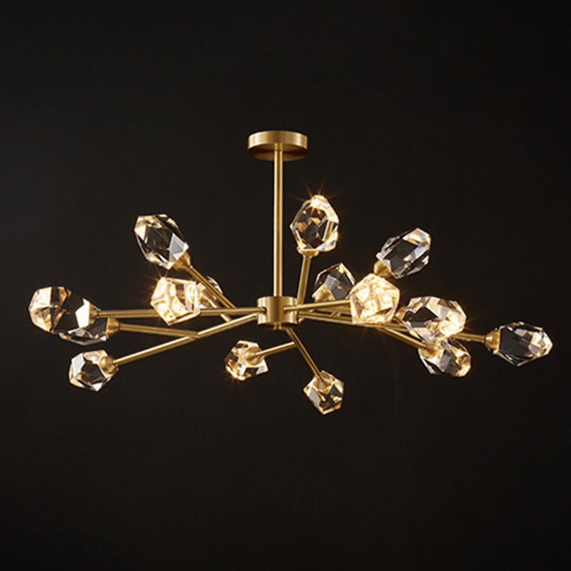 Diamond Chandelier Light Fixture Modern Simplicity Crystal Pendant Lighting for Restaurant