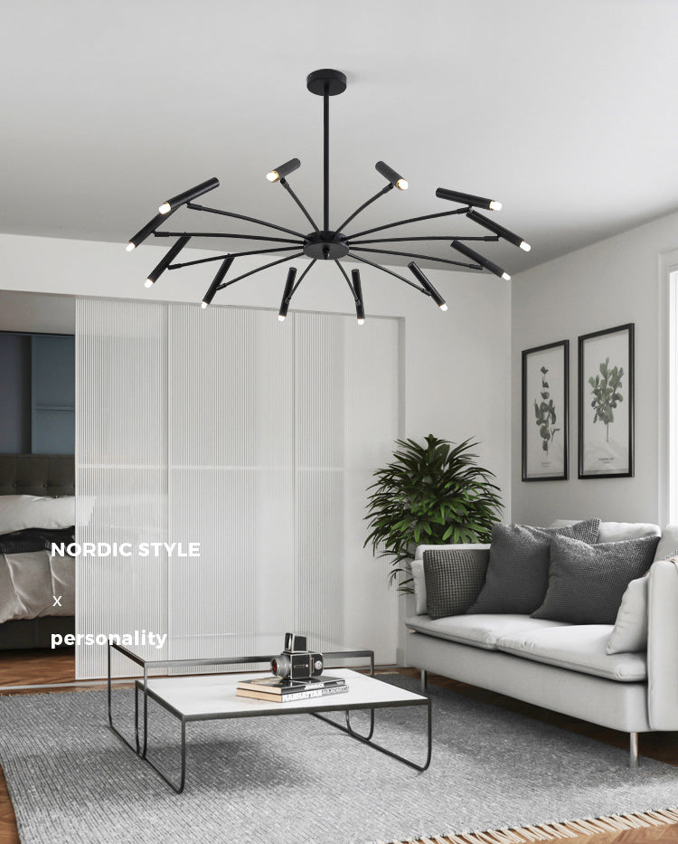 Sputnik Light Aymétriel Chandelier de plafond moderne pour salle à manger du salon