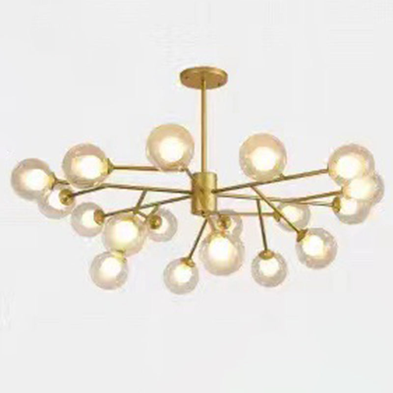 Globe Chandelier Light Fixture Modern Glass Pendant Lighting for Restaurant