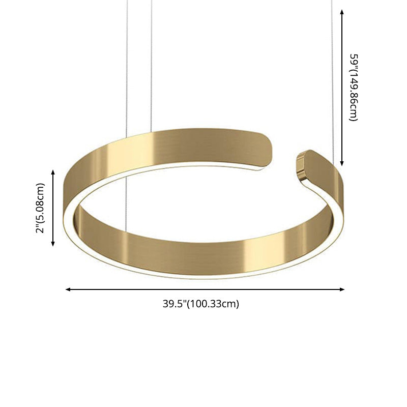 Contemporary LED Suspension Light Acrylic Shade Hanging Lights for Living Room