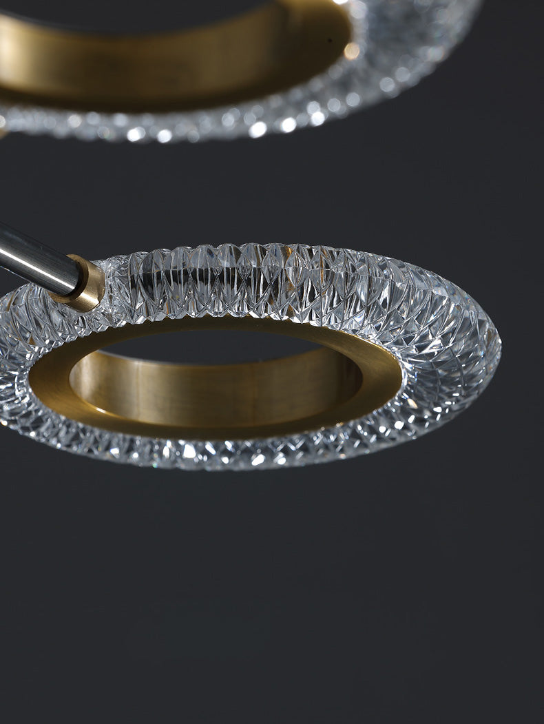 LED Chandelier Modern Style Hanging Lights in Copper for Living Room Dinning Room