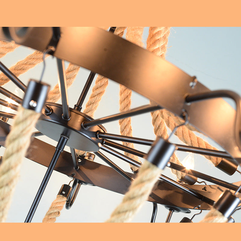 Lampada candela lampada a ciondolo in metallo industriale per il ristorante